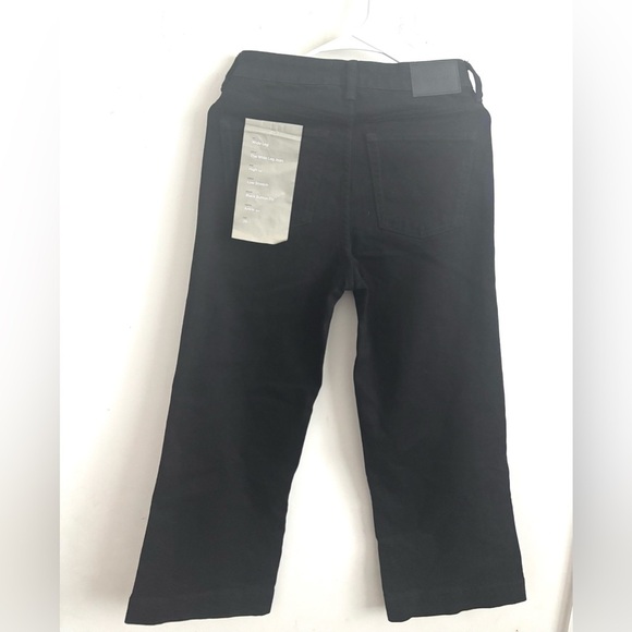 Everlane Jeans Women’s Size 26 The Button Fly High Rise Wide Leg Black Ankle - Picture 3 of 5